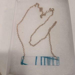 Elegant Blue and Gold Necklace